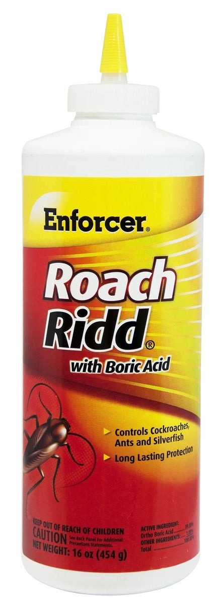 Enforcer Roach Ridd with Boric Acid 16 oz Roach Ant Silverfish Killer Powder