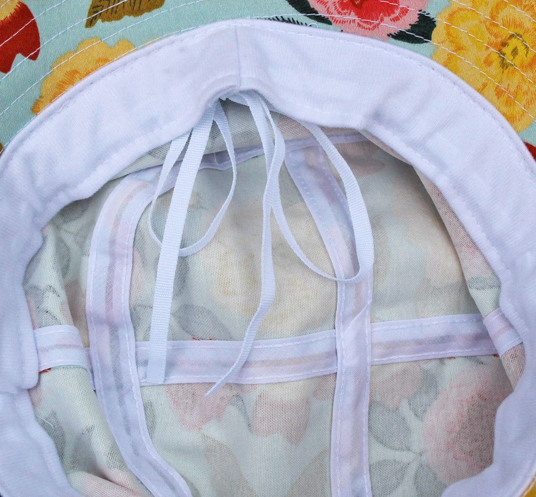Cotton Bucket Sun Hat in Heirloom Garden