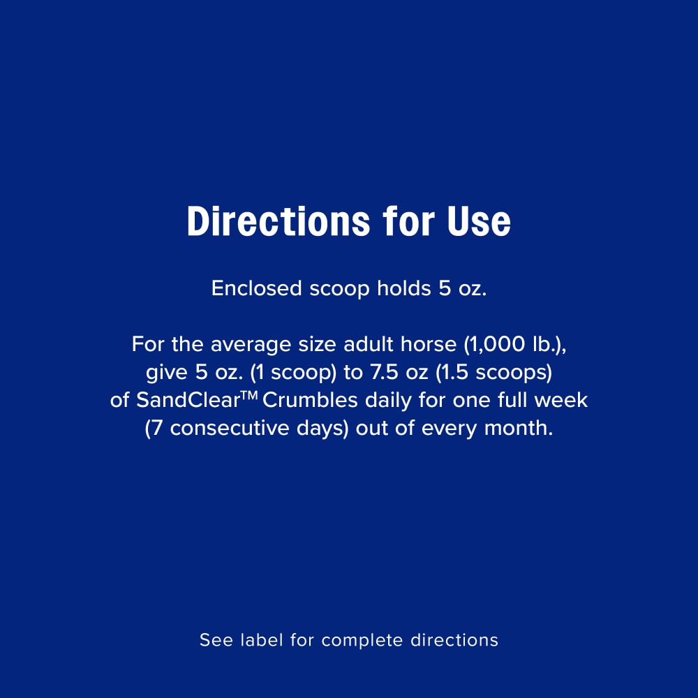 Farnam SandClear Psyllium Crumbles for Horses Digestive Support Sand Colic Risk 3lbs.