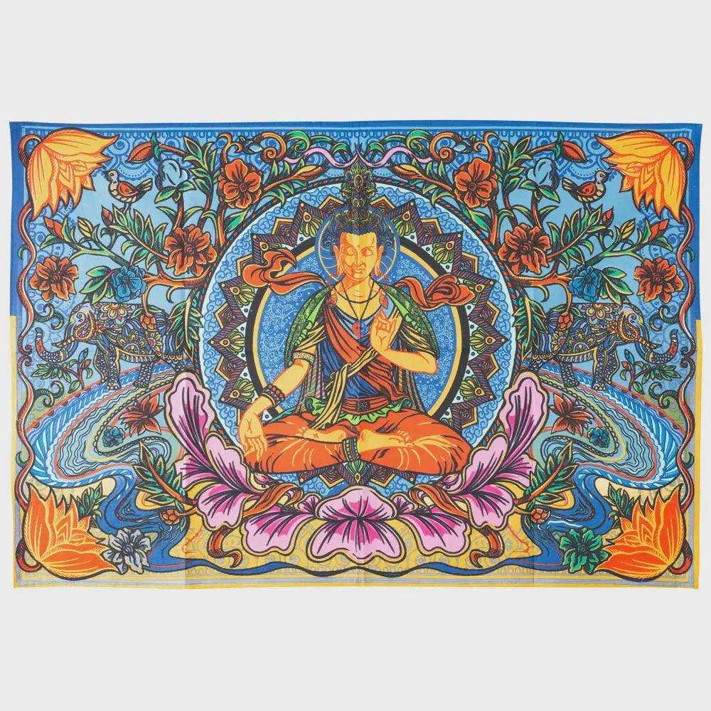 Tapiz 3D de Buda y Loto