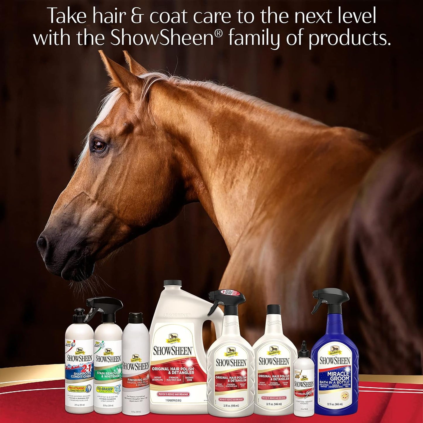 Absorbine ShowSheen Finishing Mist Horse Grooming Shine 15 oz.