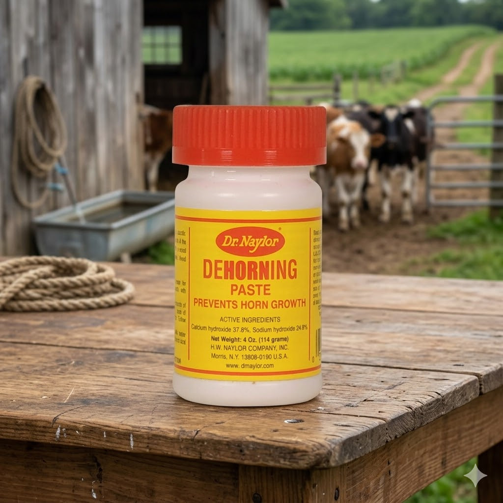 Dr. Naylor Dehorning Paste Prevents Horns Growth Cattle Goat Sheep 4 oz.