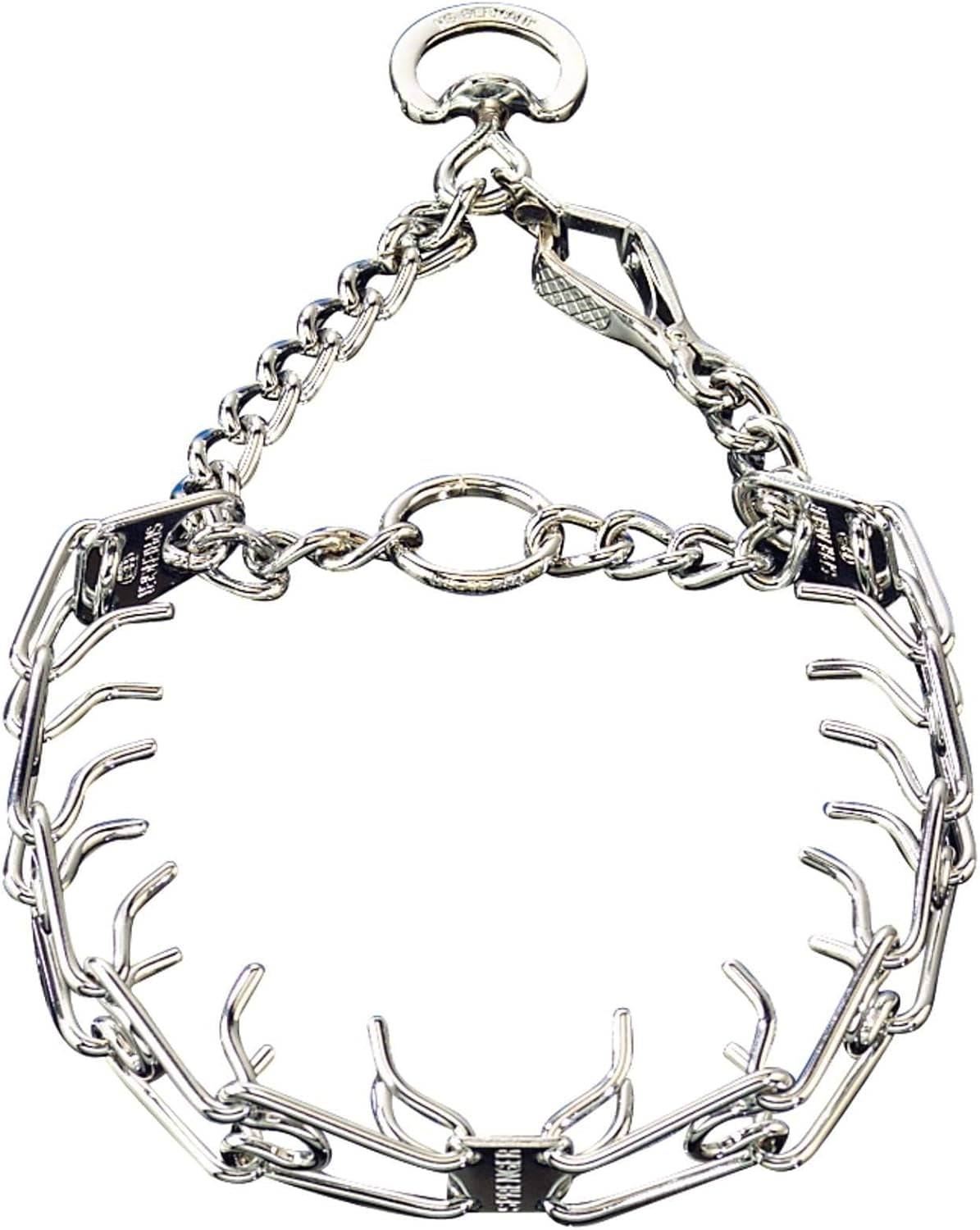 Chrome-Plated Steel Dog Training Prong Collar with Quick Release – 3 Sizes