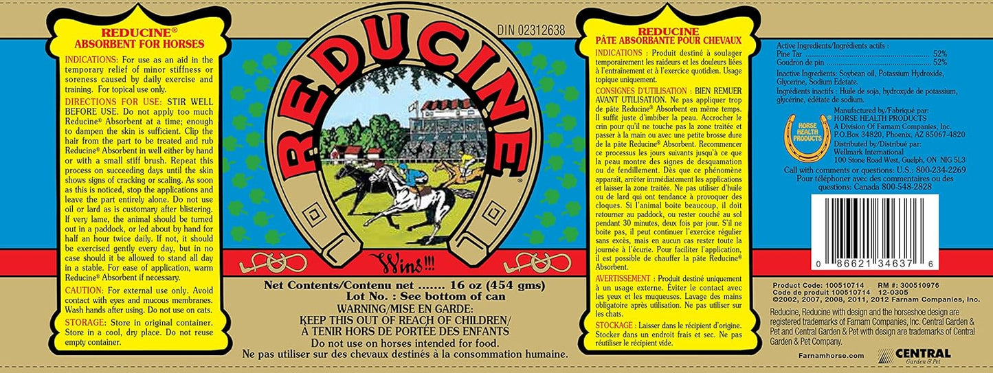 Reducine Absorbent Horses 16 oz. Soothes Muscles Joints After Training