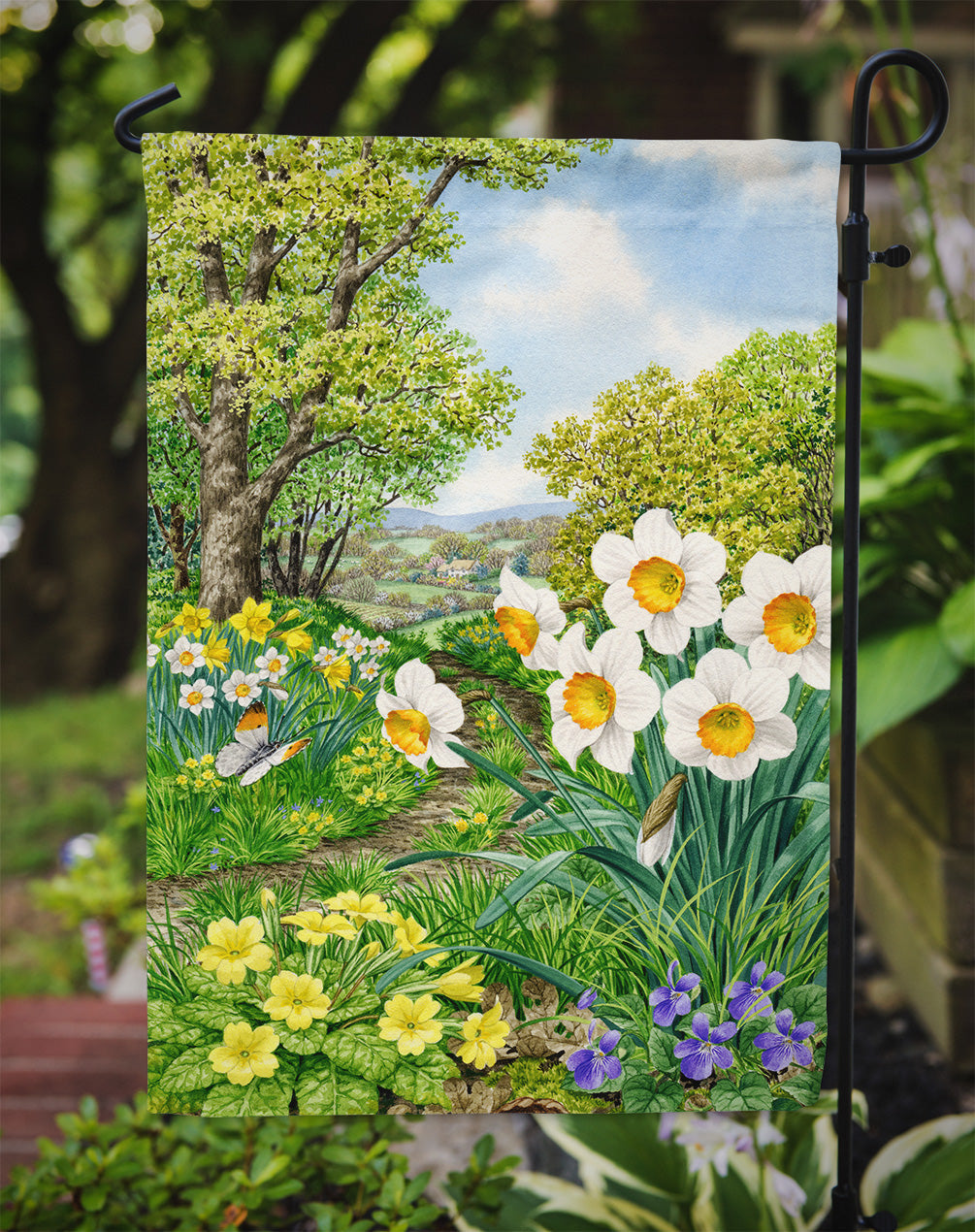 Spring Flowers by Sarah Adams Garden Flag – Decorative Outdoor Yard Flag ASAD778GF