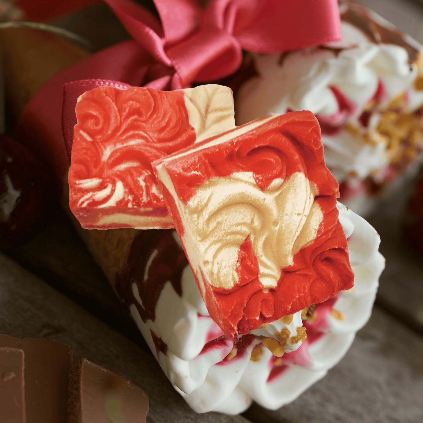 Cherry Vanilla Handmade Natural Bar Soap Hydrating Coconut & Olive Oil Soap