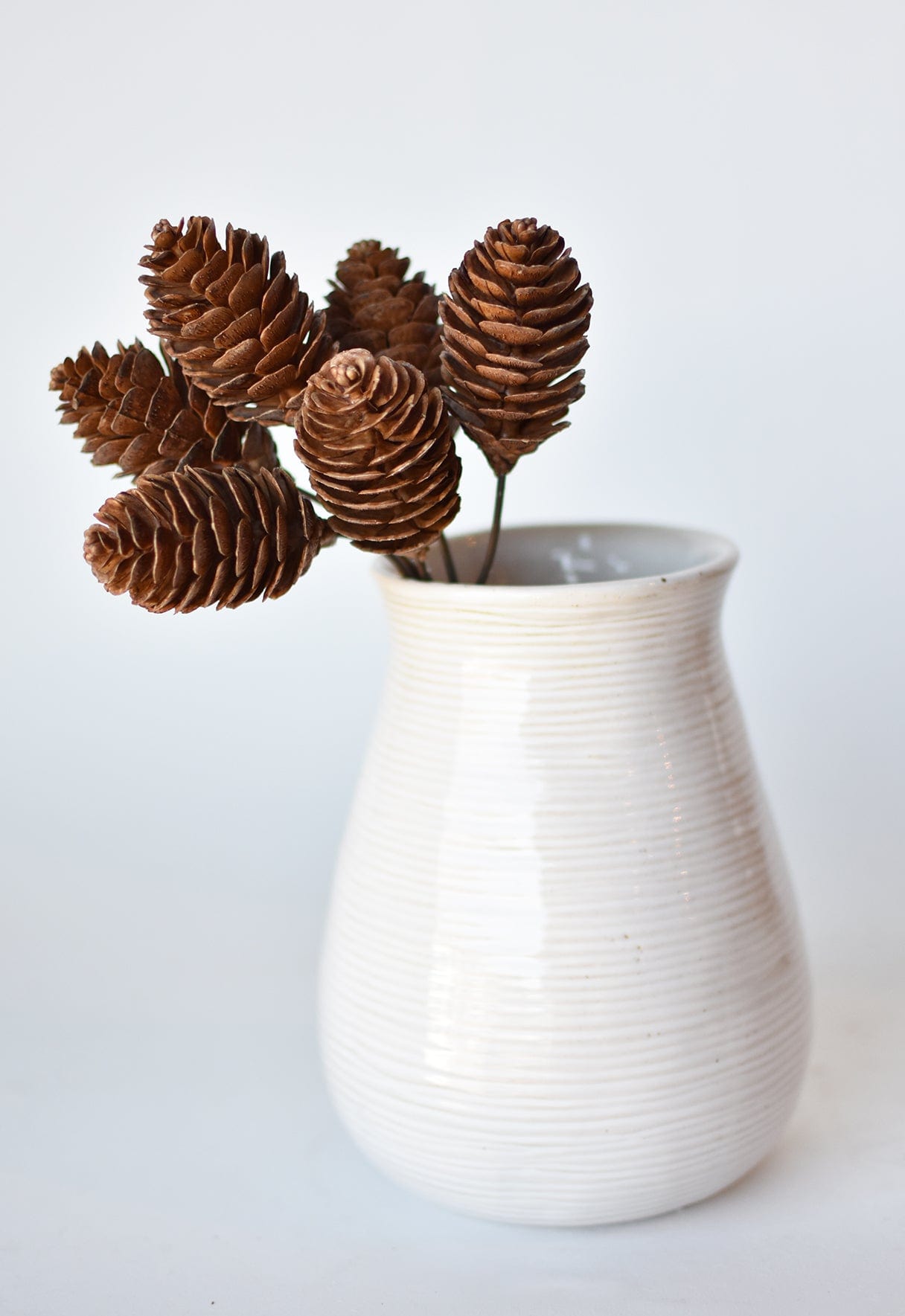 10" Faux Pine Cone Stem Bundle