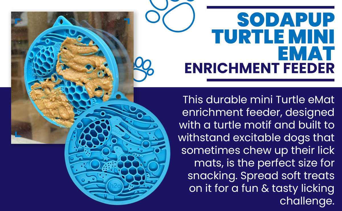 Turtle eMat-Mini Alfombrilla para Lamer con Ventosas - Perros y Gatos Pequeños | EE. UU.