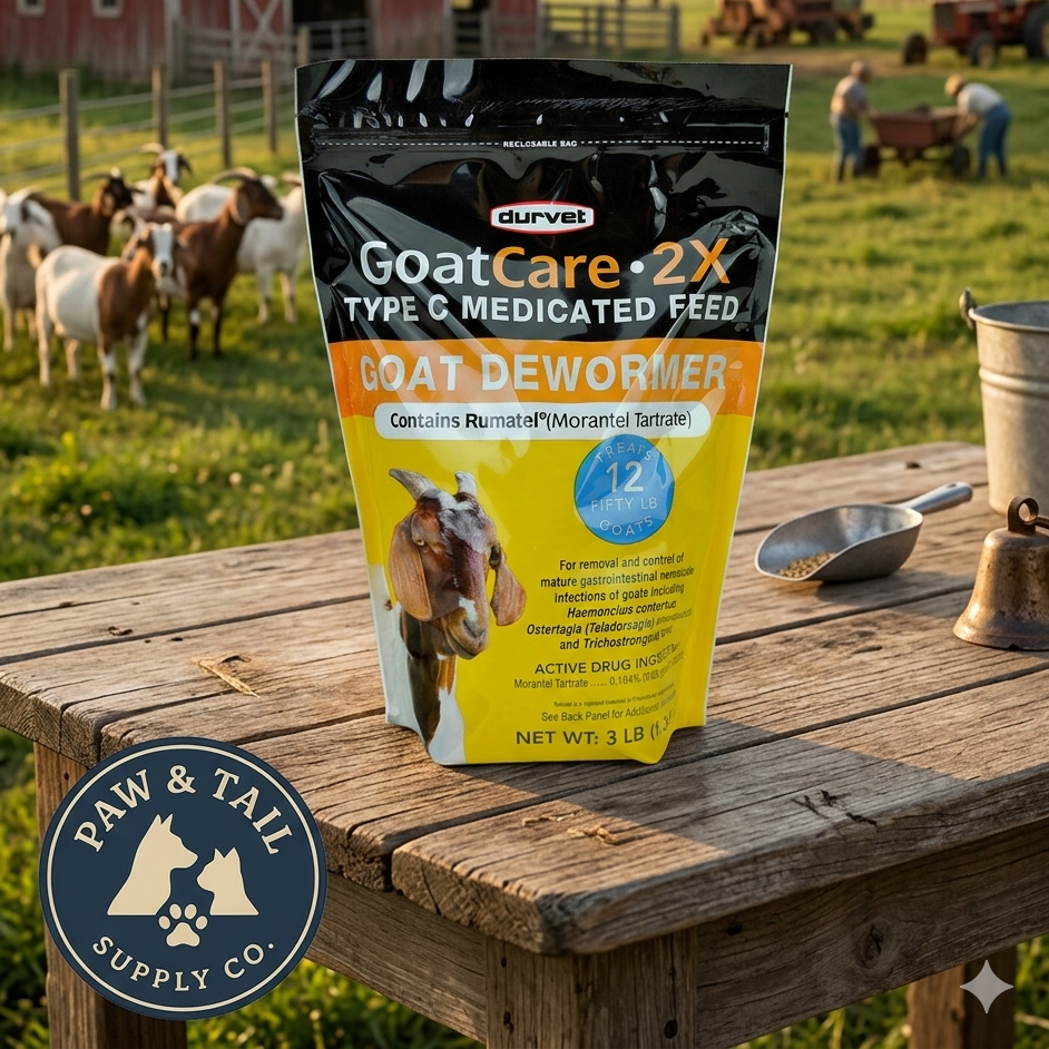 Durvet Goat Care 2X Type C Feed Pellets Goat Dewormer 3 lbs.