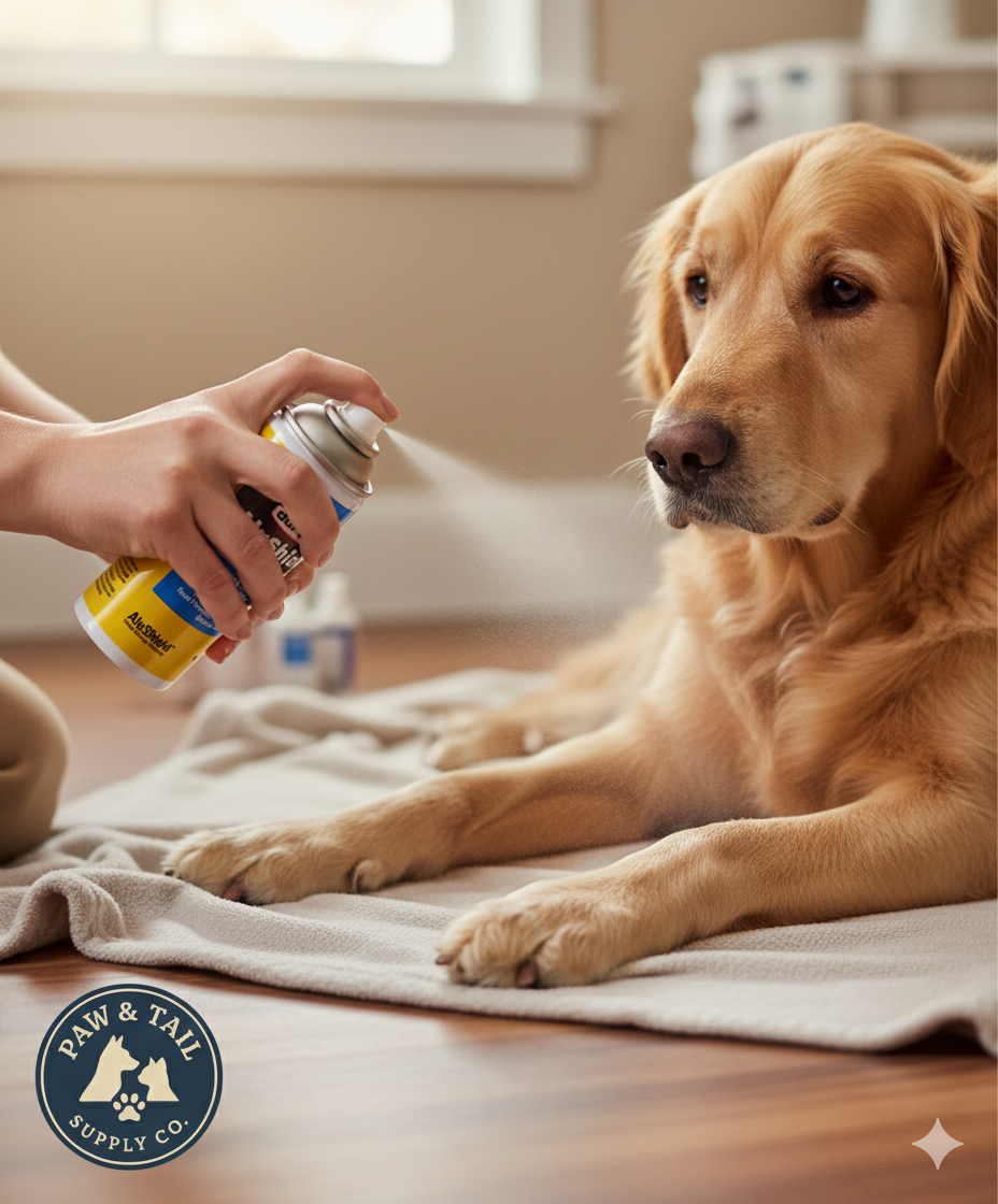Durvet AluShield Aerosol Bandage 2.6oz Water-Resistant Animal Wound Spray
