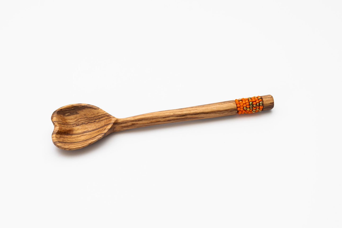 Handmade Heart Shaped Spoon with Beaded Handle (Qty1)