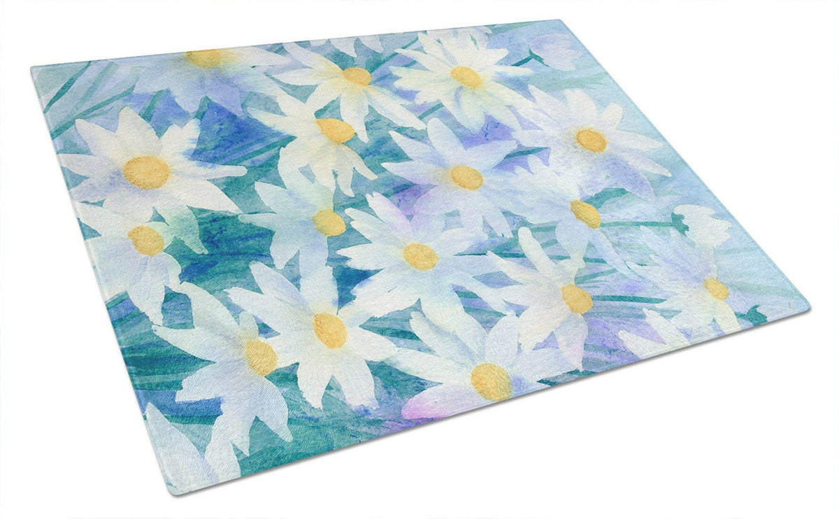 Light and Airy Daisies Glass Cutting Boards – Durable, Decorative Kitchen Art Large IBD0255LCB
