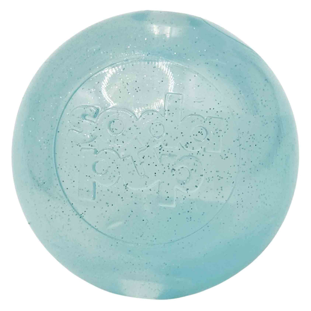 Pelota de juguete para perros Glitter Ball | Pelota de goma blanda PUP-X que flota para buscar y recoger con dispensador de premios | Fabricada en EE. UU.