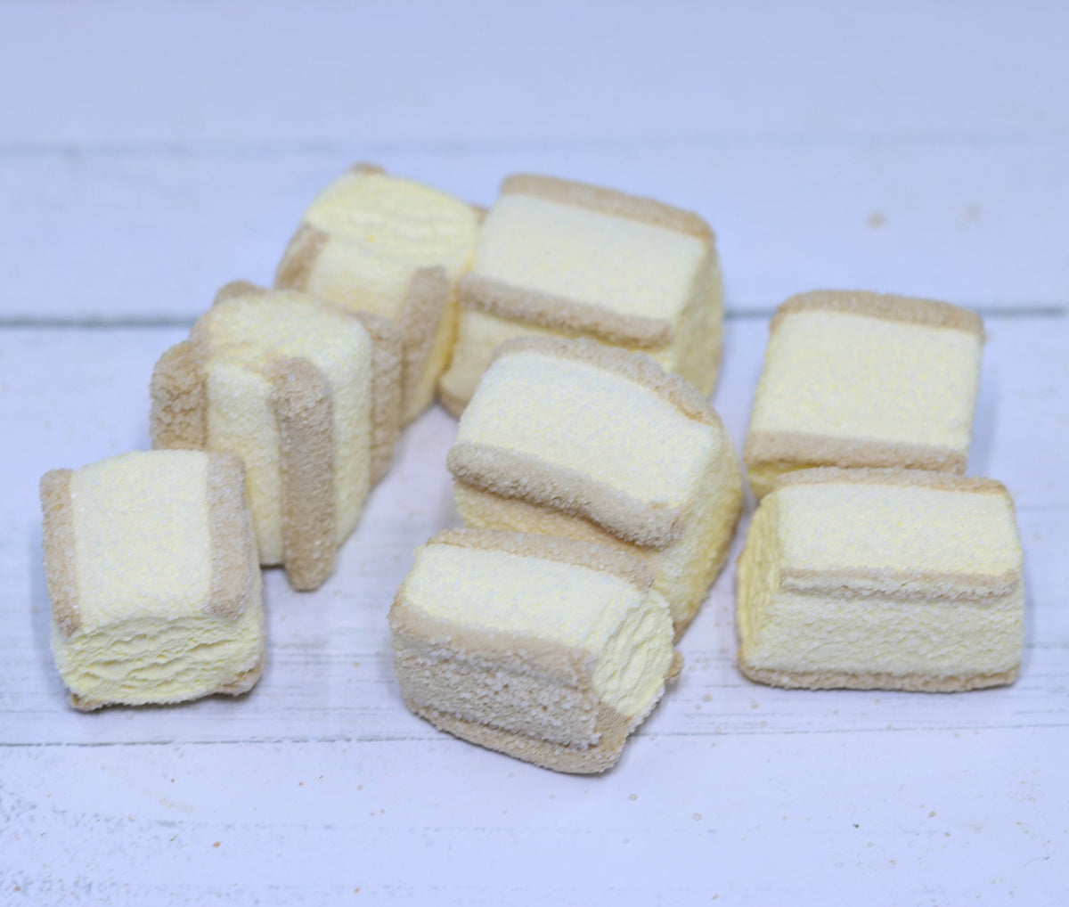 Malvaviscos de churro de canela liofilizados