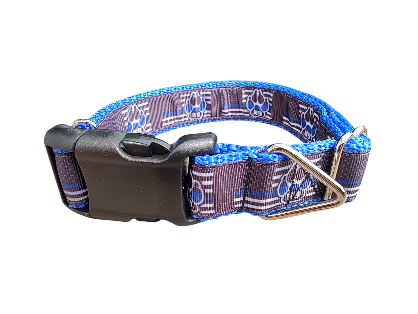 K9 Police Dog Flag Nylon Dog Collar