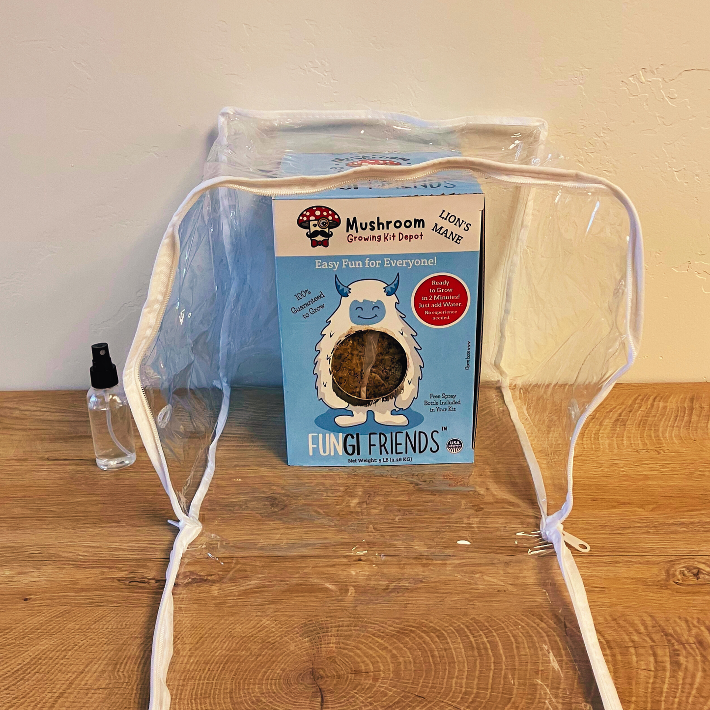 Betty the Yeti - Lion's Mane Mushroom Grow Kit - 5 LBS (with box)