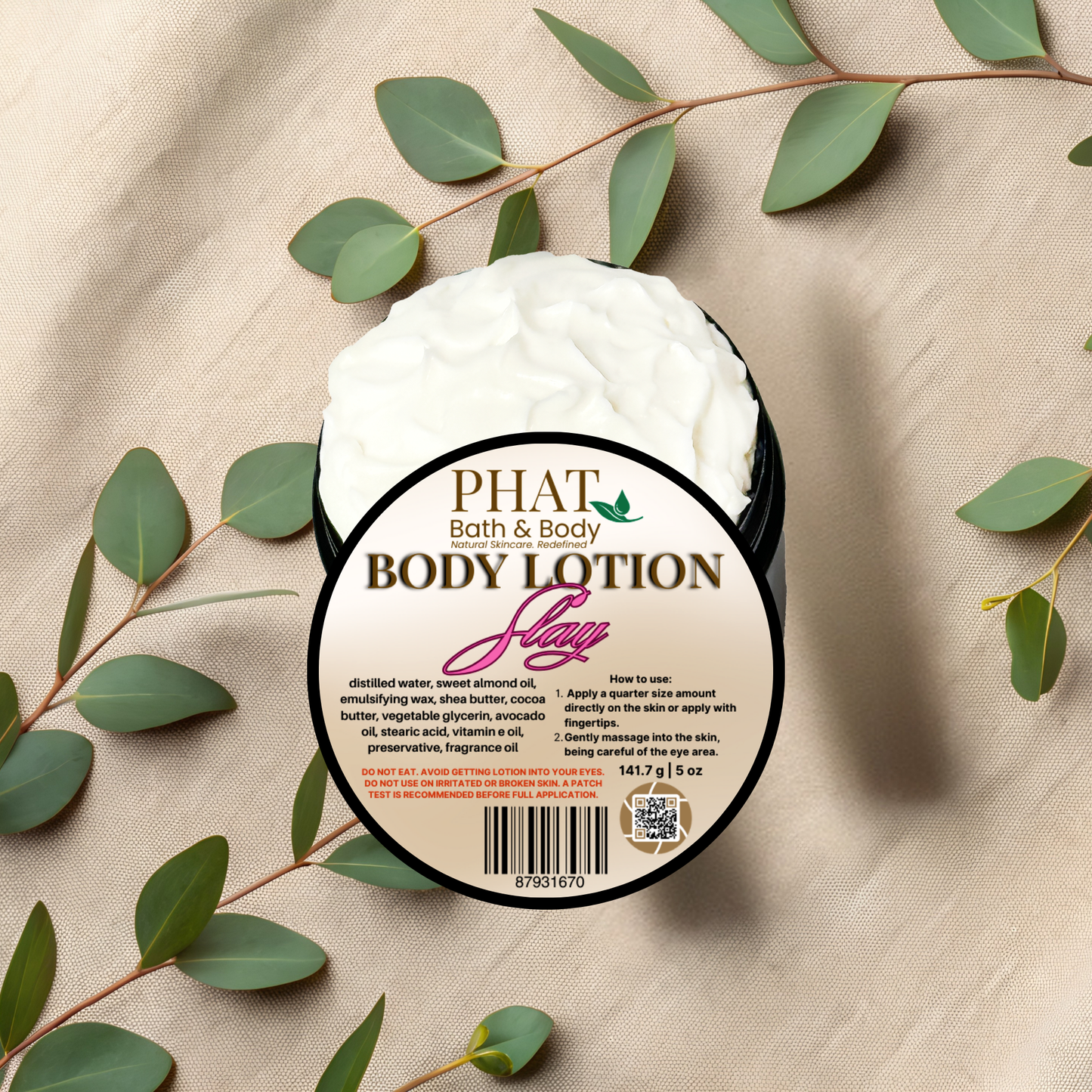 Slay Moisturizing Body Lotion with Shea & Cocoa Butter Bite Me Type | 5 oz