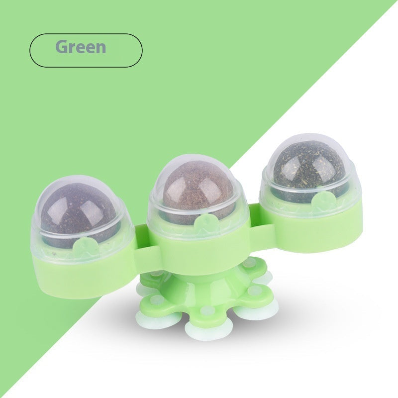 New Three-piece Catnip Ball Rotating Windmill