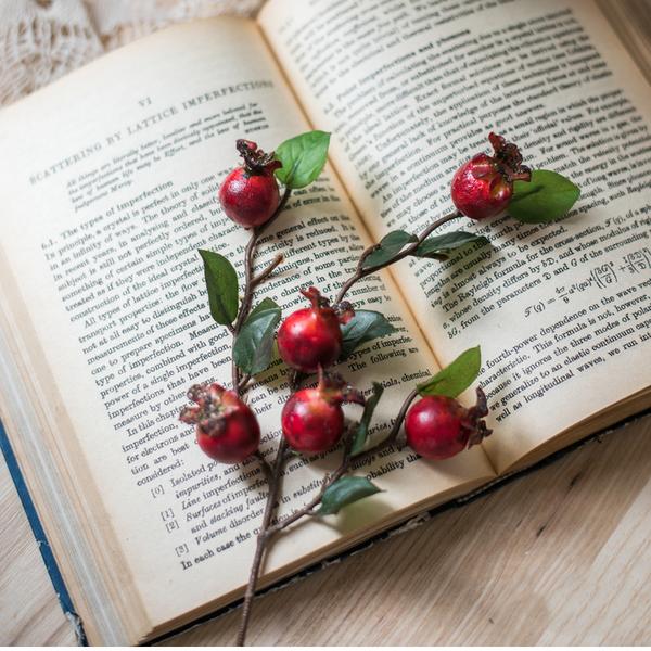 Artificial Fruit Pomegranate Fruit Bouquet 12" Tall