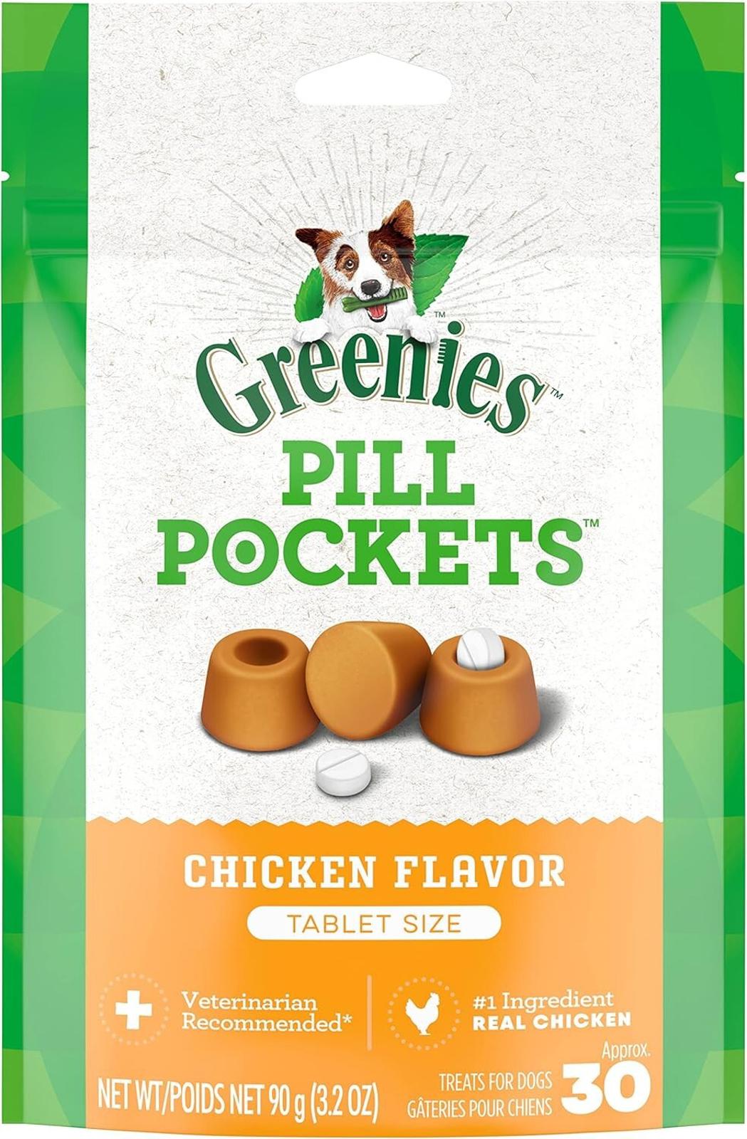 Pet Treat- Pockets for Dogs Tablet Size 30 Count 1 Bag
