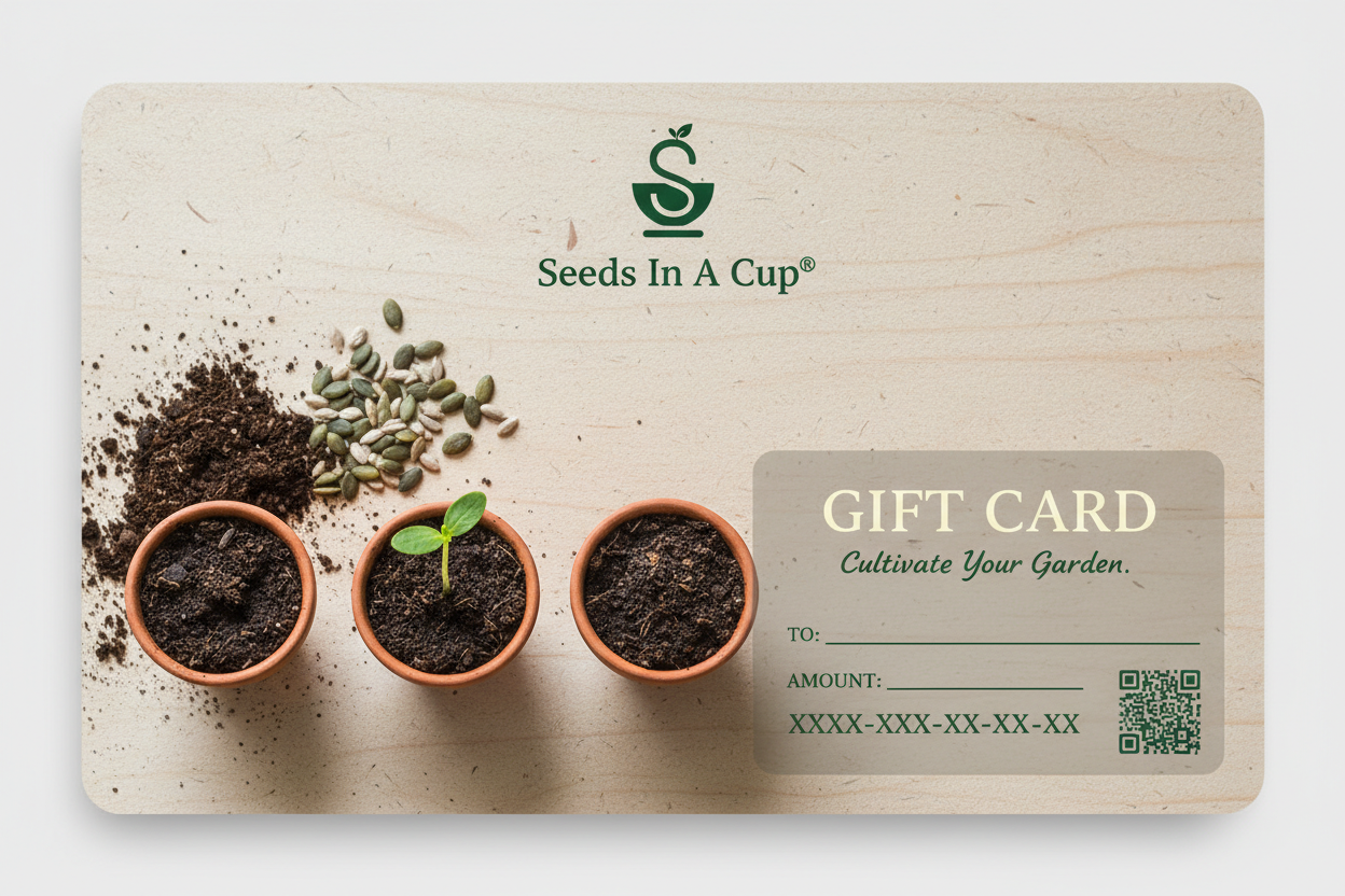 plant a seed in a cup Seeds In A Cup® Gift Cards for Plant Lovers