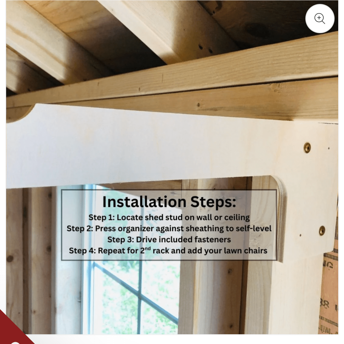 Lawn Chair Organizing Stud Mounted Hooks