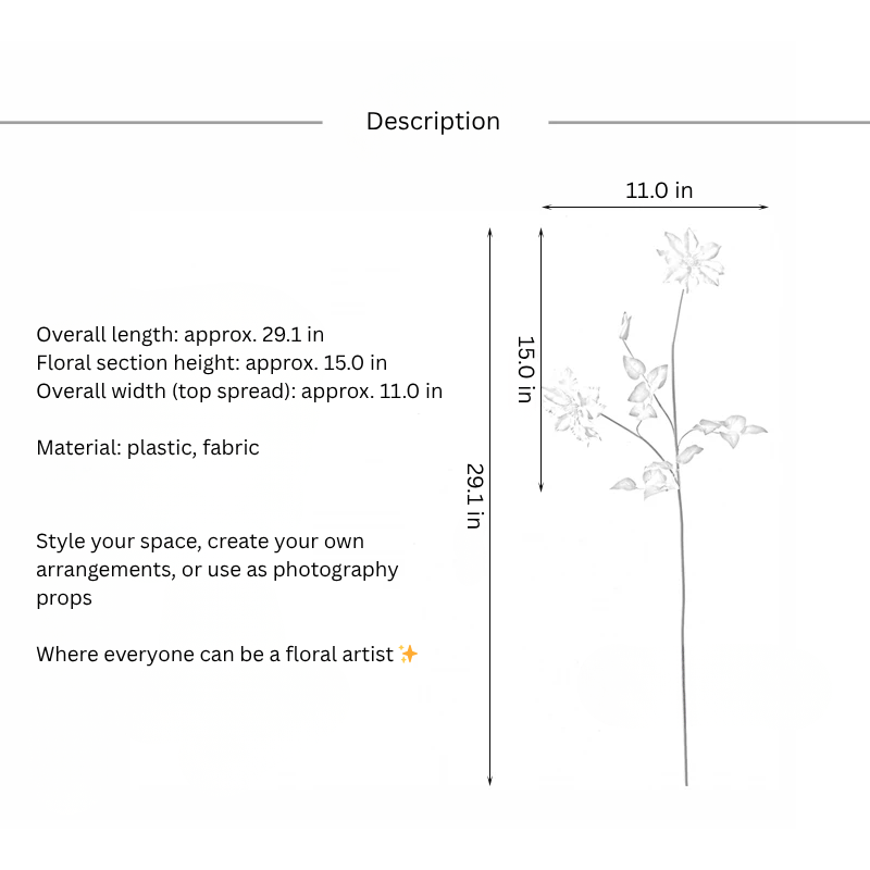 Purple Clematis Stem – 29"