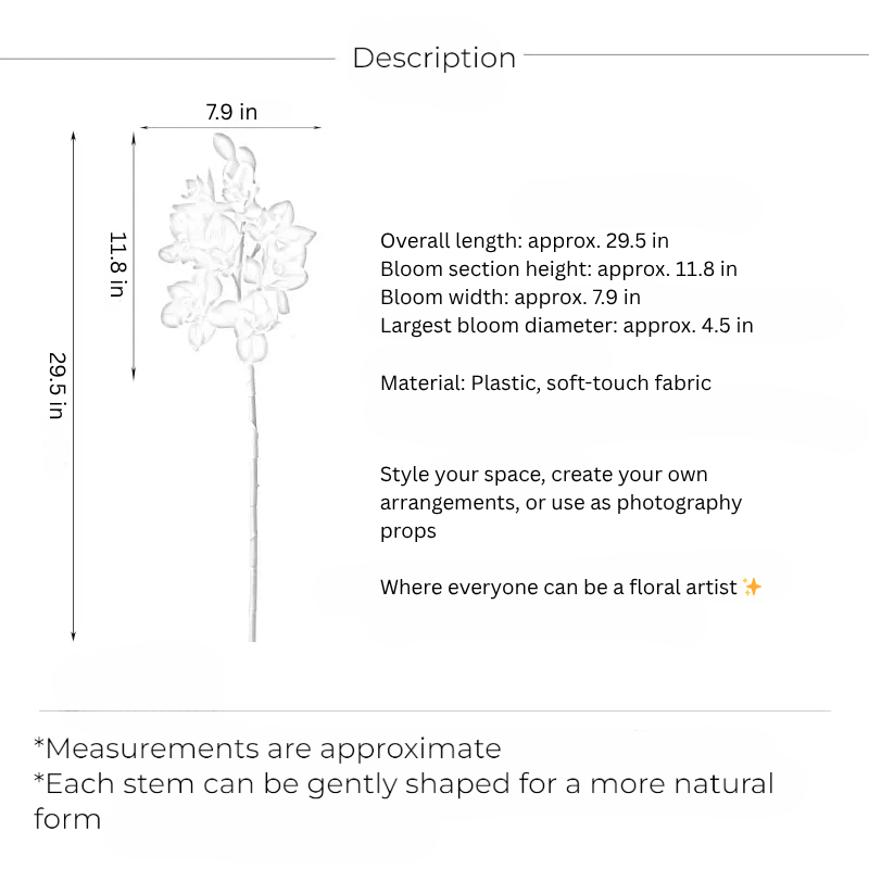 Real Touch Cymbidium Orchid Stem – 29.5"
