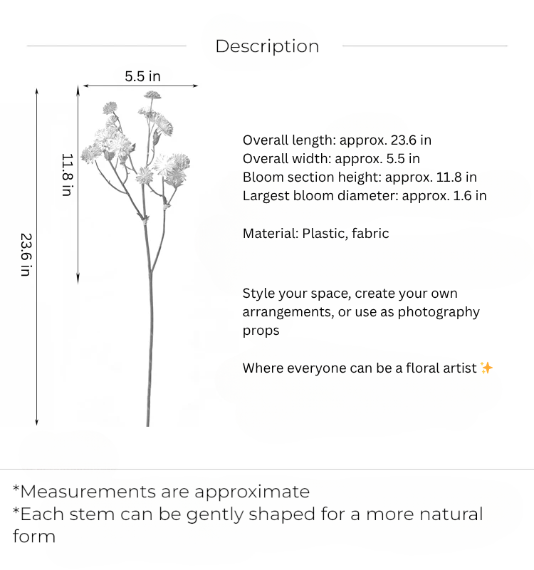 Starry Astrantia Stem – 23.6"