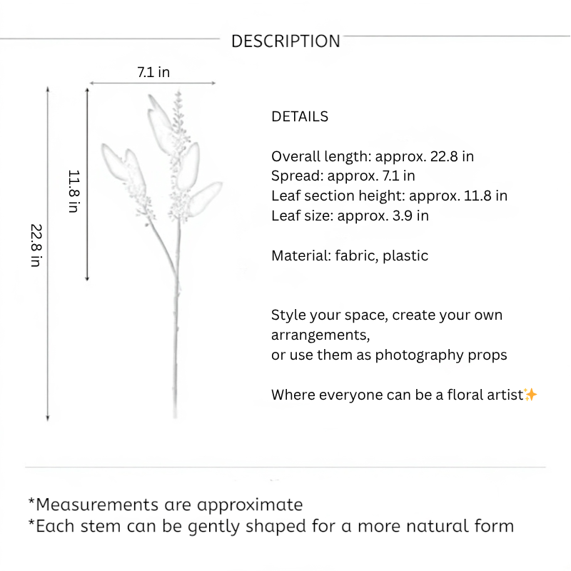 Seeded Eucalyptus Stem – 22.8"