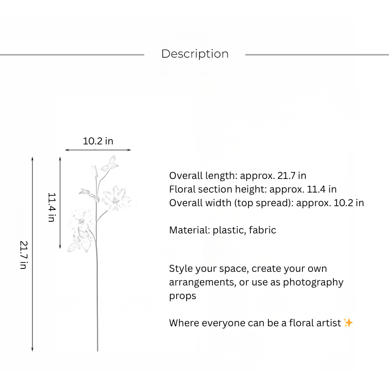 Soft Lavender Clematis Stem – 21.5"