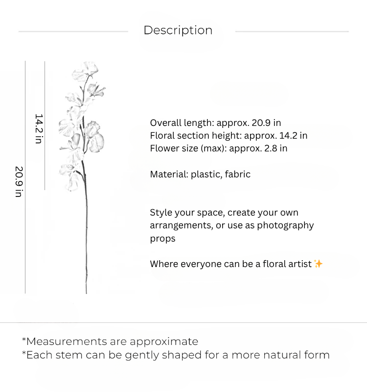 Romantic Sweet Pea Spray – 21"