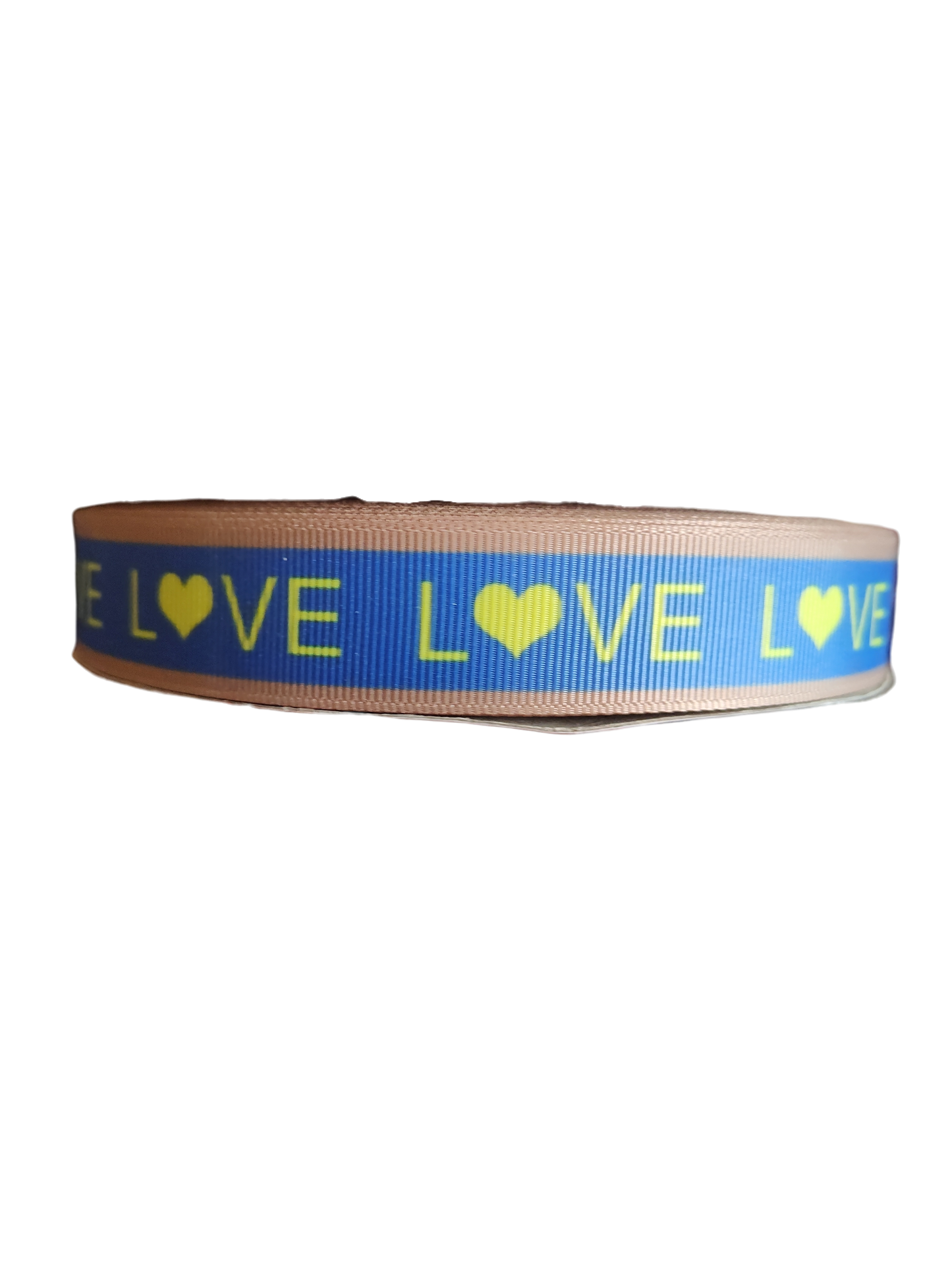 Love Blue Yellow Heart Nylon Dog Collar