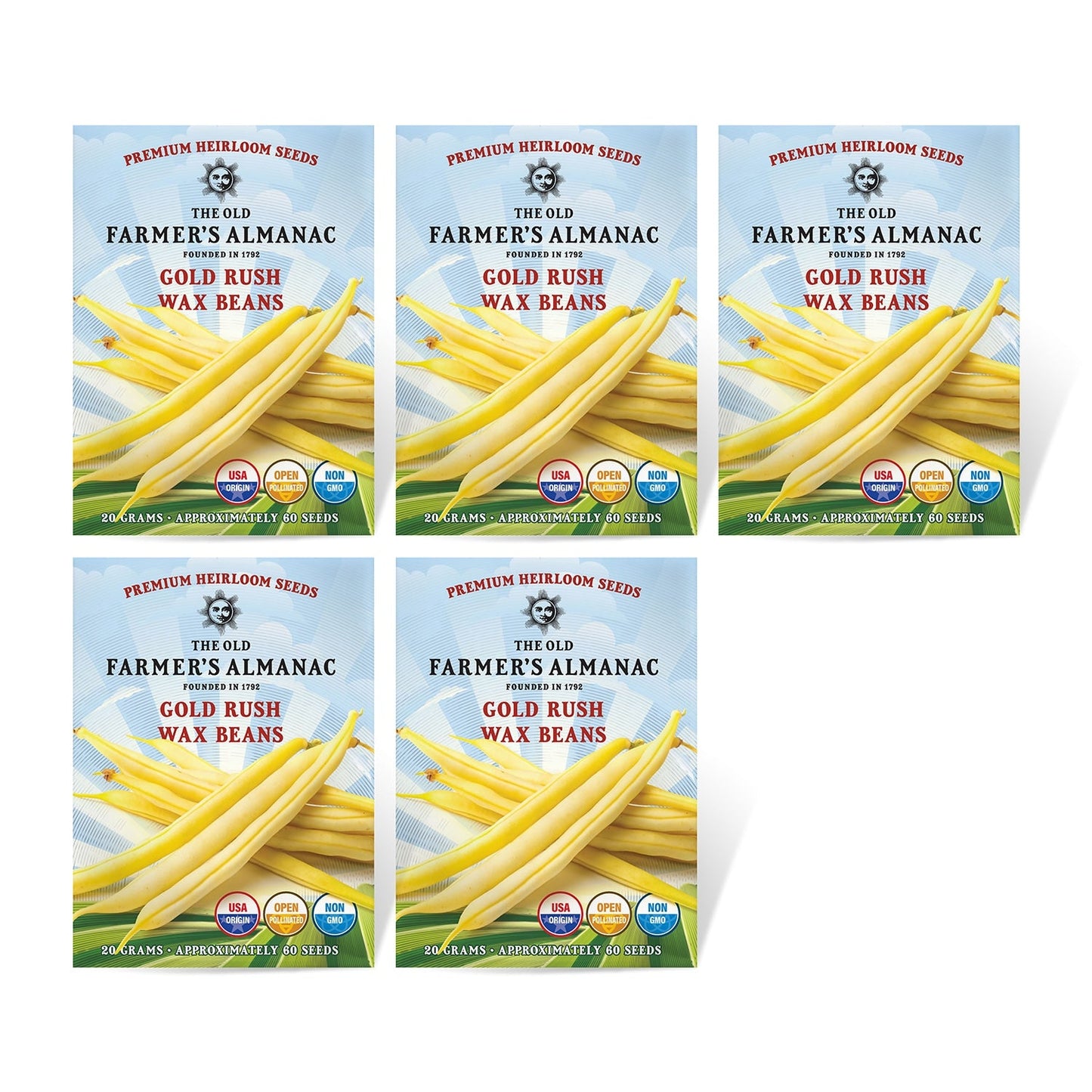 The Old Farmer's Almanac Heirloom Gold Rush Wax Bean Seeds
