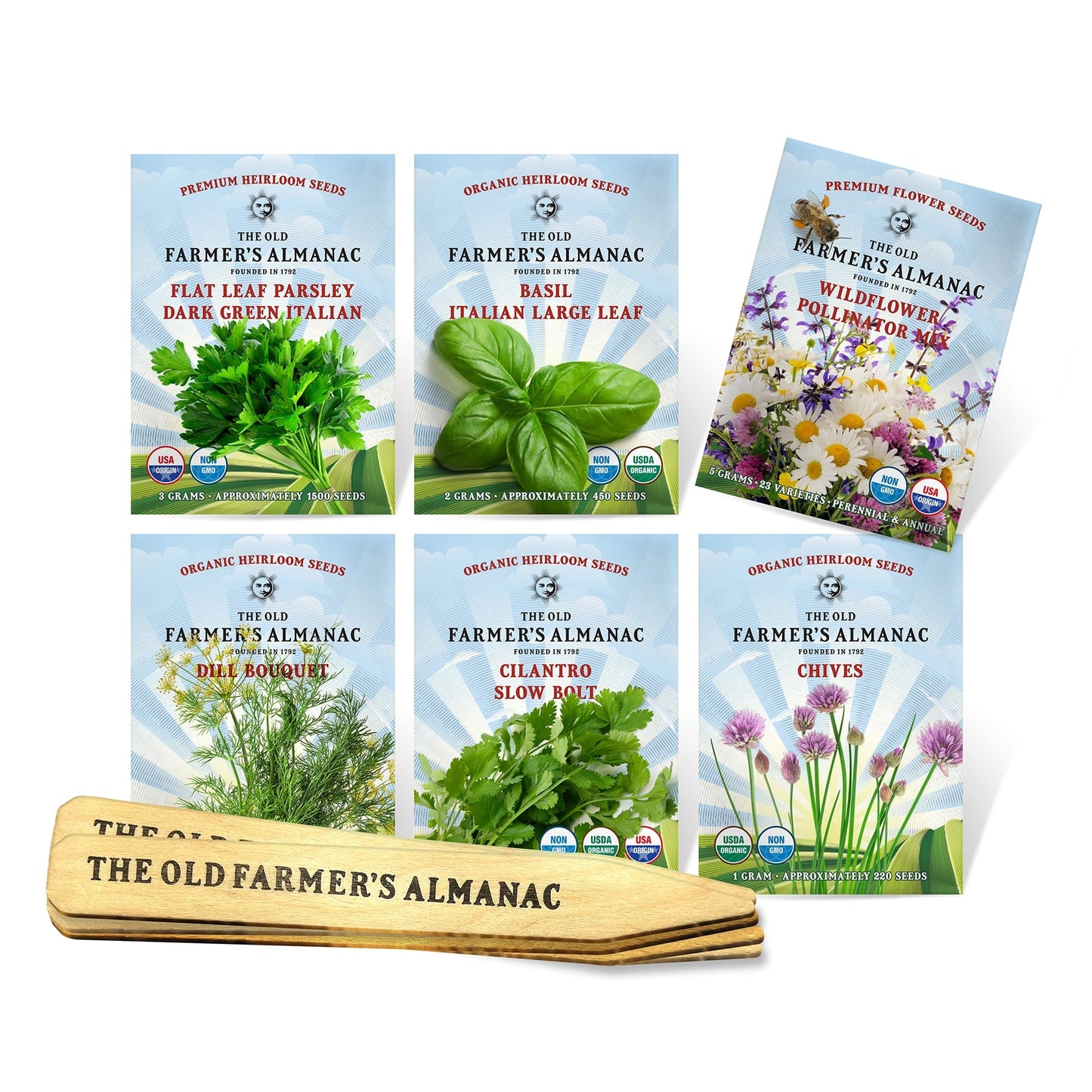 The Old Farmer's Almanac Heirloom Herb Garden Seed Starter Kit