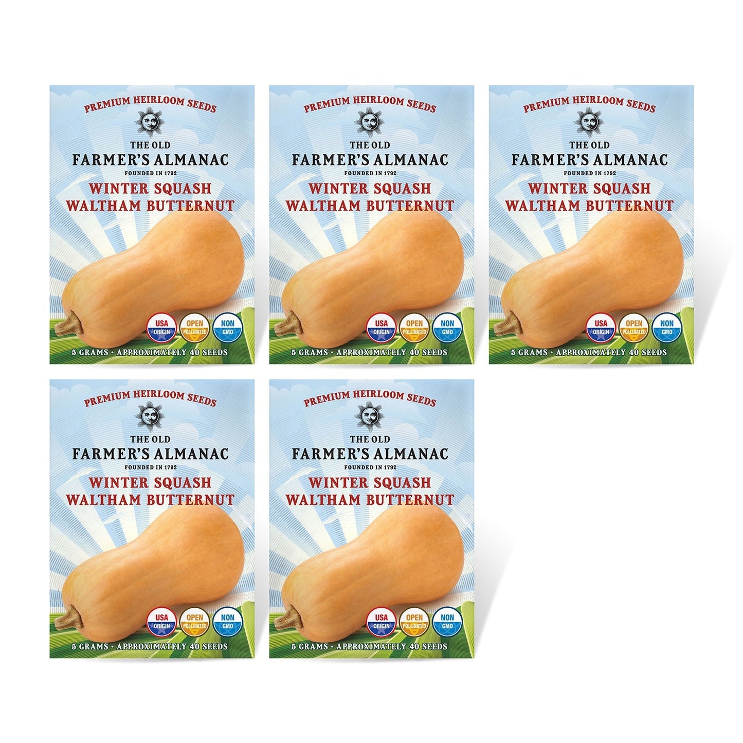 The Old Farmer's Almanac Heirloom Waltham Butternut Winter Squash Seeds