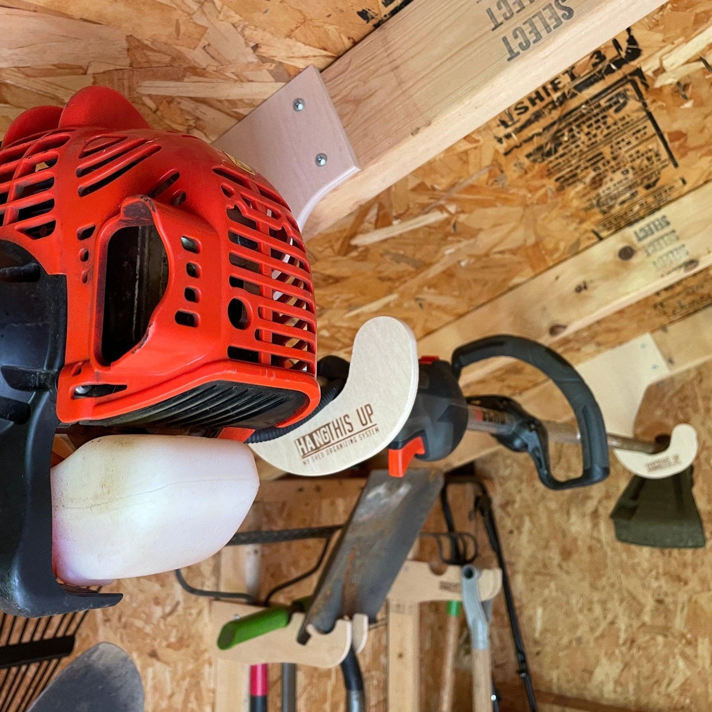 Ceiling Mounted Weed Wacker Rack