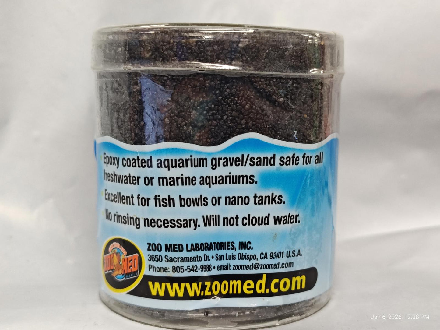 Black Sand 8 ounce Aquarium Substrate Accents Fish Tanks
