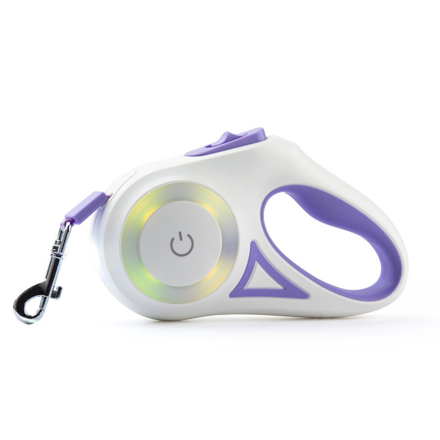 Correa retráctil automática luminosa para perros