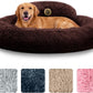 Medium Calming Dog Bed 30in Donut Plush Washable Bed Up to 45lbs