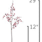 29" Faux Red Sugar Berry Spray Stem