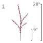 28" Faux Outdoor Red Berry Stem