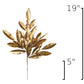 19" Faux Gold Bay leaf Stem