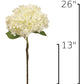 26" Faux Hydrangea Stem Creamy White