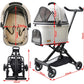 3 in 1 Pet Stroller Dog Cat Travel System Detachable Carrier Foldable 30lb