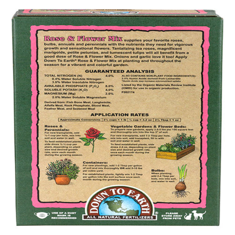 Mezcla de rosas y flores Down To Earth 4-8-4