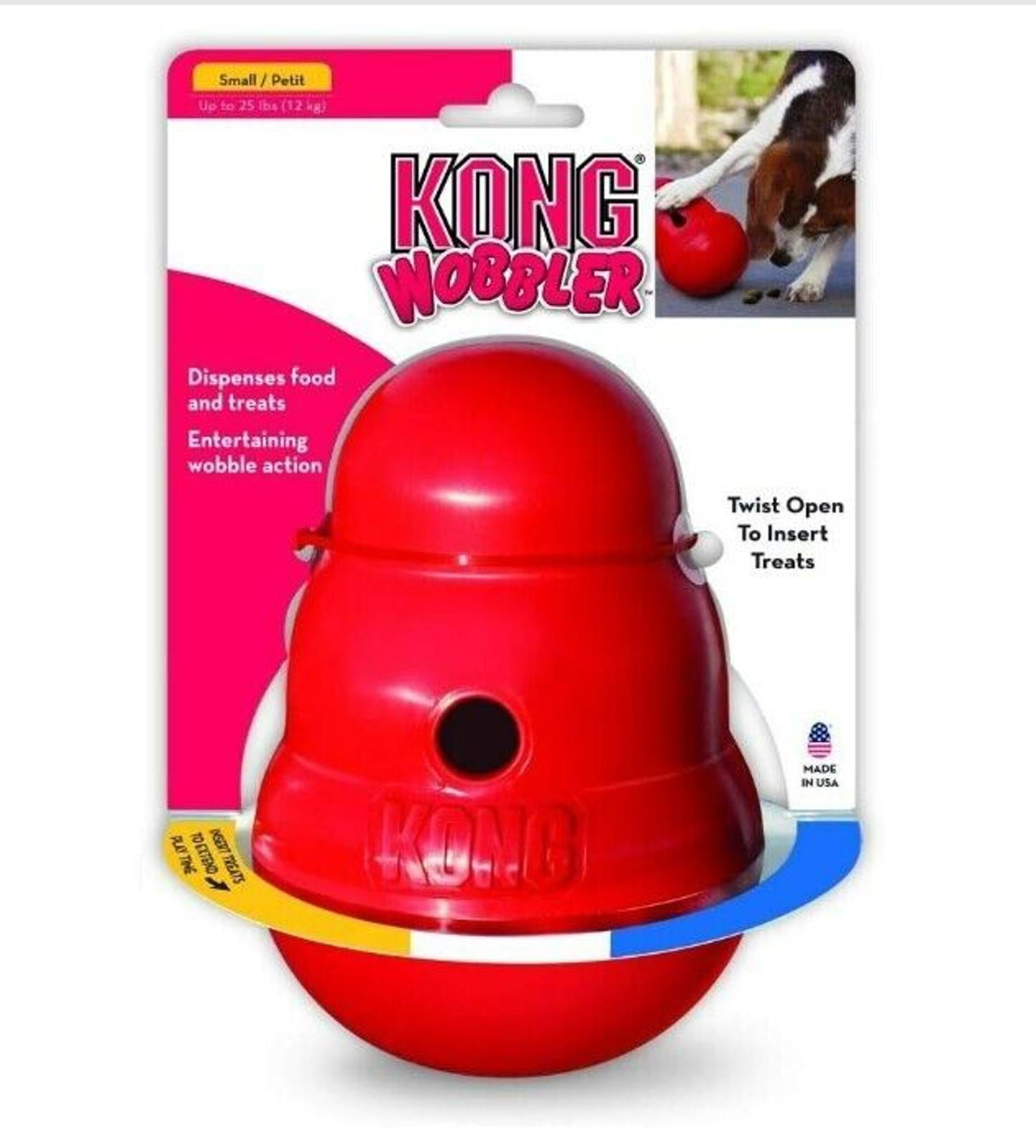 KONG Wobbler - Interactive Dog Toy for Treat Dispensing - Dog Slow Feeder Treat