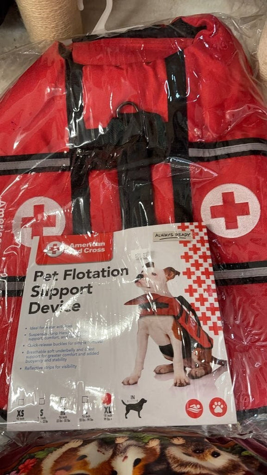 Chaleco para perro pequeño, dispositivo de flotación y soporte para mascotas de la Cruz Roja Estadounidense