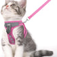 Escape Proof Cat Harness and Leash Set Reflective Adjustable Vest