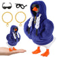7inch Desk Goose Outfits, Desktop Goose Clothes With 1 Sunglasses & 1 Necklaces, Plush Hoodie Set For Magnetic Goose Statue